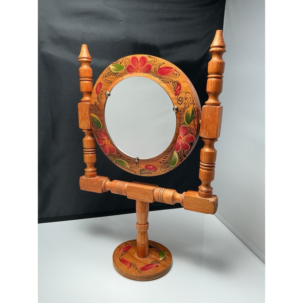 Vintage Painted Dresser Mirror Wood Frame BOHO Chic Retro‎ Farmhouse Decor